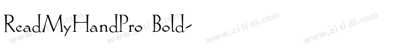 ReadMyHandPro Bold字体转换
